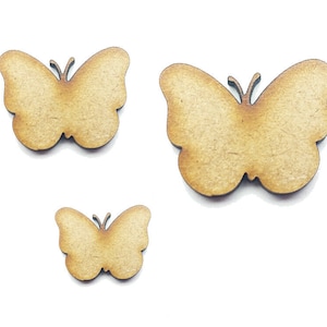 Wooden Mdf Butterfly Shape Ornament Laser Cut Embellishment