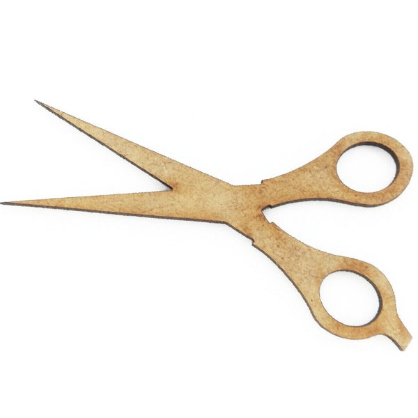 Wooden scissors, Hair, Cutting, Craft shape, Cutouts, Wood embellishment, Laser cut, MDF craft shape