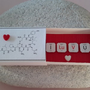 Boîte à message, Déclaration d'amour, Formule chimique, St Valentin, Boîte à bonheur