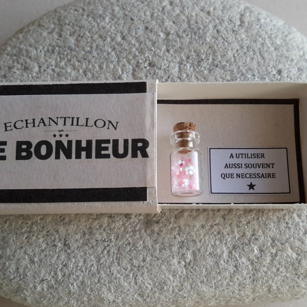 Boîte à Bonheur, Boîte à Voeux, Fiole et Paillettes, Échantillon de Bonheur