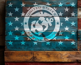 Calcomanía de vinilo de la Unión de Banderas / Calcomanía de plantilla de bandera, Bandera del Cuerpo de Marines, Bandera estadounidense, Calcomanía del Cuerpo de Marines, Calcomanía de estrella, Calcomanías para carpintería, EE. UU. / 307