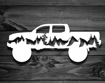 Mountain Tacoma Decal, Car Decal, Mountain Decal, Truck Decal, Outdoor Decal, Camping Stickers, Adventure Decal, Tacoma Decals, Taco | 135