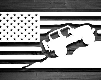 Download Distressed American Flag Vinyl Decal Pair Decals For Jeep ...