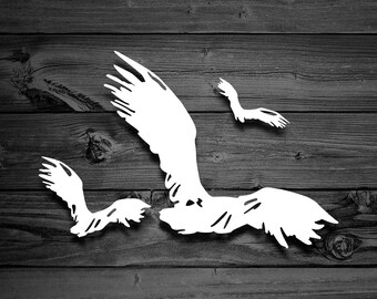 Hawk Sticker Eagle Decal Hawk Decal Bird Sticker Bird Car Decal Bird Wall Art Animal Sticker Bird Decal Bird Vinyl Decal