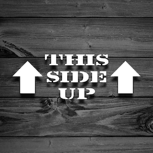 This Side Up Decal, Car Decal, Offroad Decal, Outdoor Decal, Laptop Decal, Adventure Decal, Funny Decal, Hiking Decal, Vehicle Decal | 212