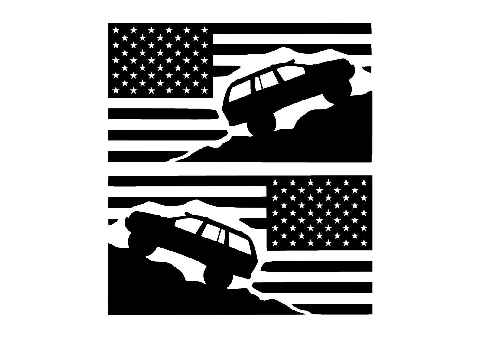 Decals For Jeep Cherokee Pair Flag Decal Car Decal American Etsy