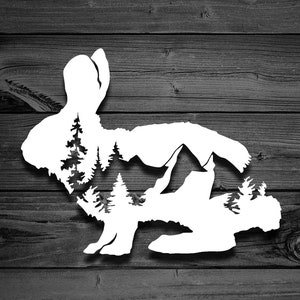 Rabbit Mountain Decal, Car Decals, Bunny, Bunny Decal, Adventure Decal, Decals For Cars, Accessories For Car, Colorado, Animal Designs | 84