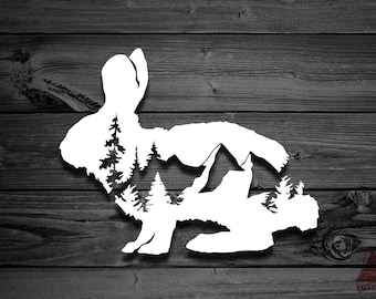 Rabbit Mountain Decal, Car Decals, Bunny, Bunny Decal, Adventure Decal, Decals For Cars, Accessories For Car, Colorado, Animal Designs | 84