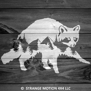 Raccoon Decal, Car Decal, Mountain Decal, Laptop Decal, Adventure Decal, Outdoor Decal, Trash Panda Decal, Raccoon Sticker, Animals | 145