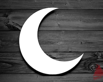 Crescent Moon Vinyl Decal, Car Decal, Moon Decal, Crescent Moon Decal, Moon Sticker, Crescent Decal, Gift For Mom, Astrology Decal | 76