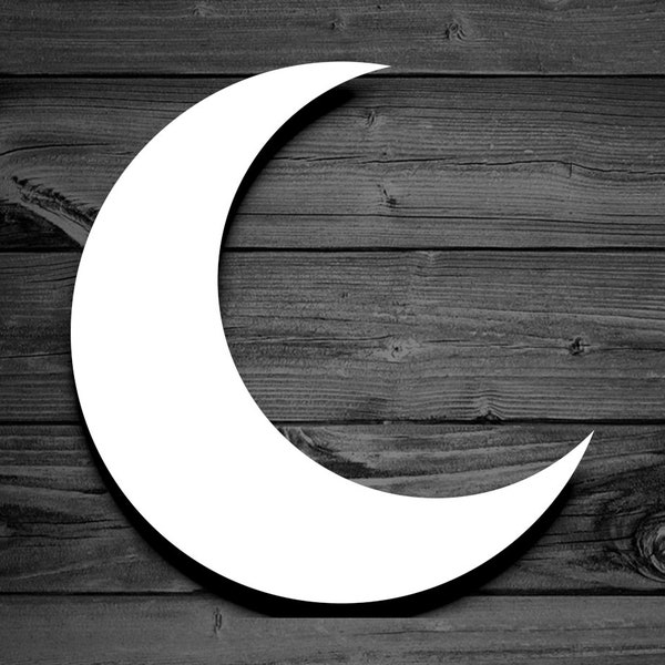 Crescent Moon Vinyl Decal, Car Decal, Moon Decal, Crescent Moon Decal, Moon Sticker, Crescent Decal, Gift For Mom, Astrology Decal | 76