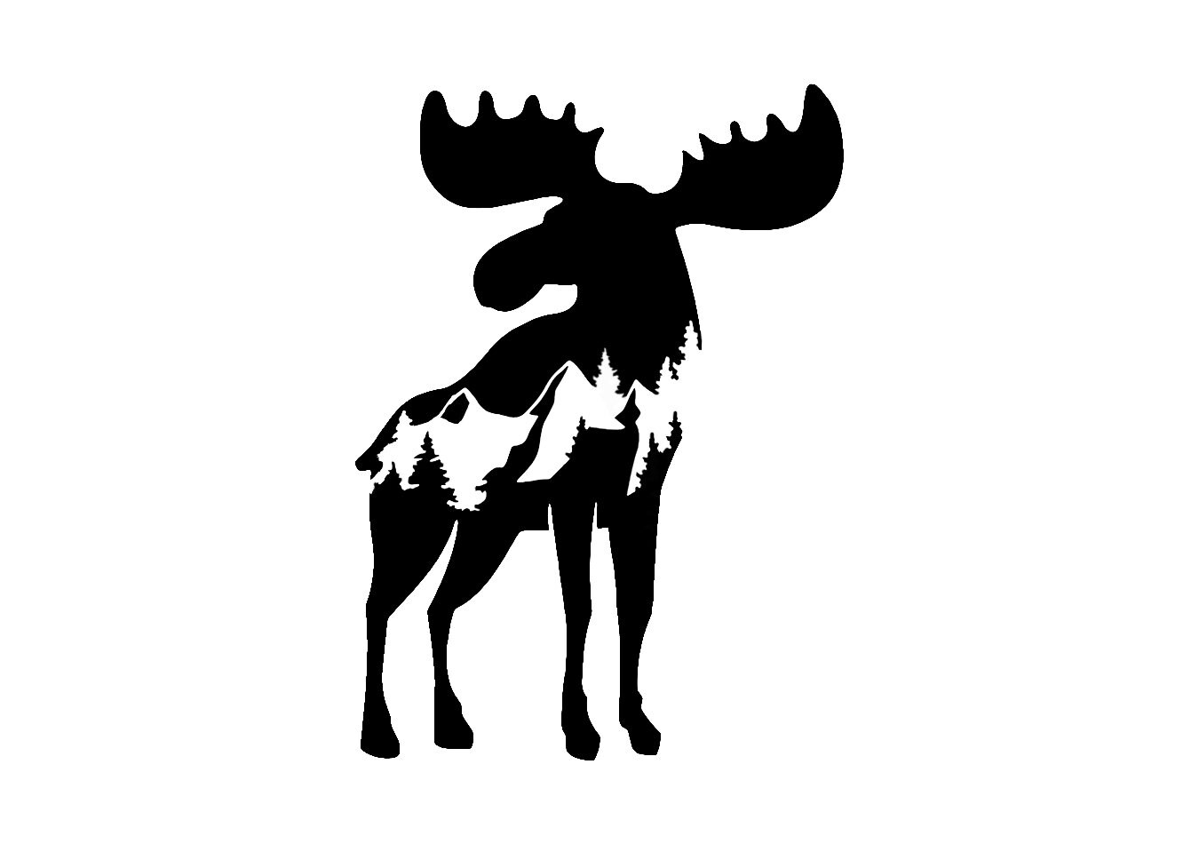 Mountain Moose Vinyl Decal Car Decal Cars Moose Season Etsy