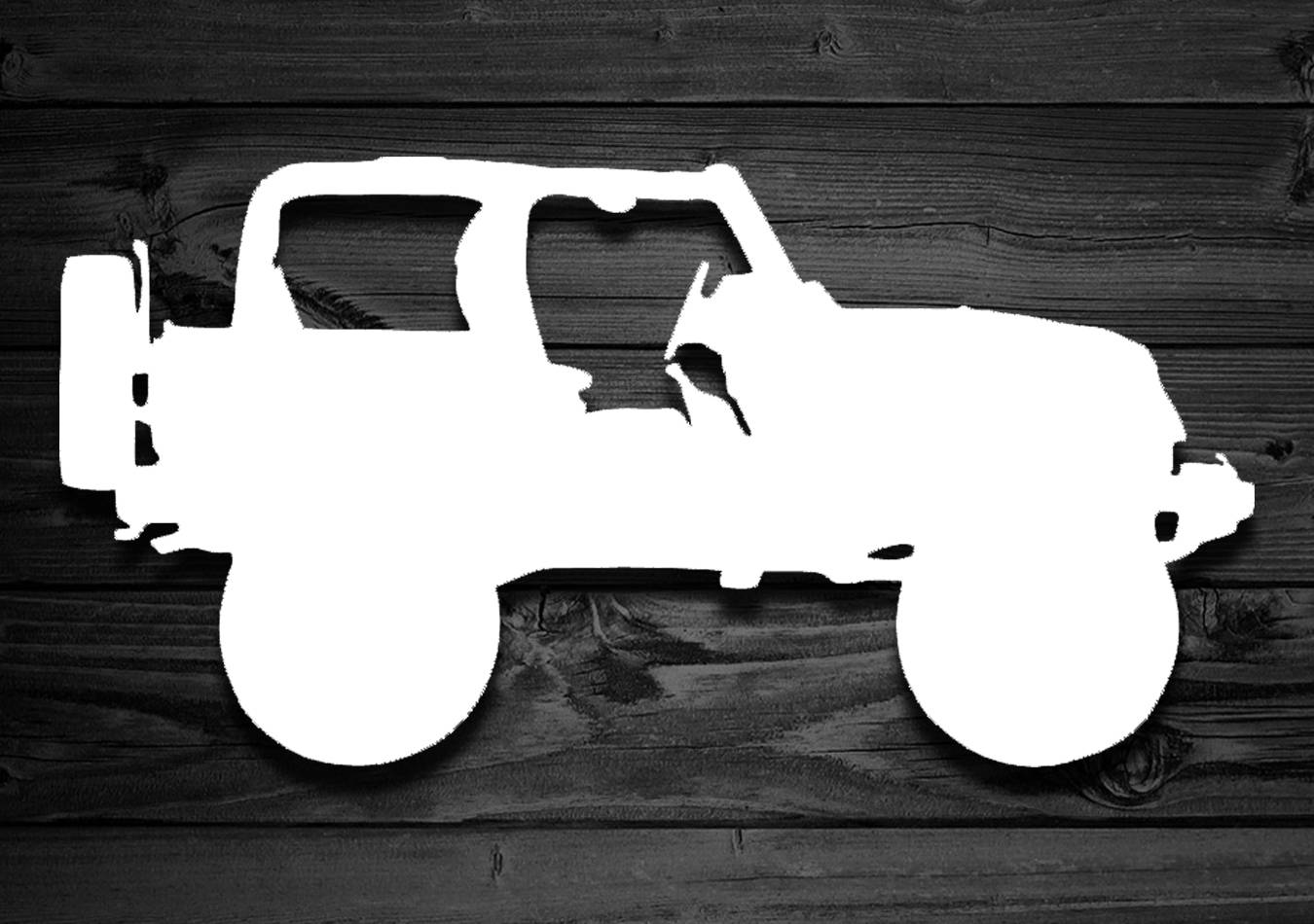 Silhouette Vinyl Decal For Jeep Wranglers Car Decal Wrangler Etsy