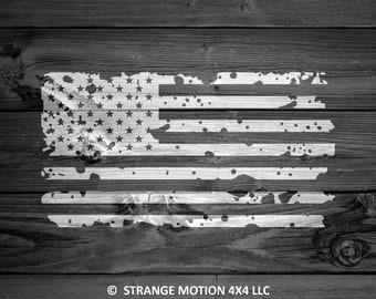Verontruste sticker Amerikaanse vlag, autosticker, patriottische sticker, sticker VS, stickers voor auto&#39;s, laptopsticker, buitensticker, stickers VS vlag | 123