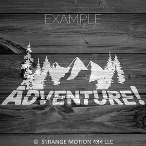 Custom Text Decal, Car Decal, Personalized Custom Decal, Your Text Here Decal, Mountain Decal, Outdoor Decal, Adventure Decal, Laptop Decal image 7