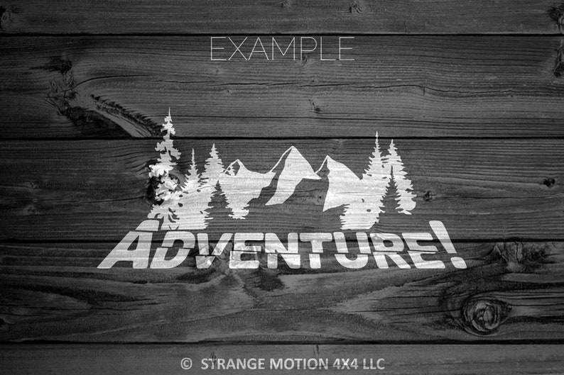 Custom Text Decal, Car Decal, Personalized Custom Decal, Your Text Here Decal, Mountain Decal, Outdoor Decal, Adventure Decal, Laptop Decal image 7