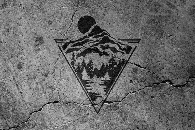 Mountain River Triangle Decal: Adventure Car Laptop Sticker | 316 - Etsy