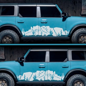 Mirrored PAIR of Desert Car Vinyl Decals, Arizona Decal, Desert Sticker, Nature Decal, Adventure Decal, Laptop Decal, Car Decal | 1P