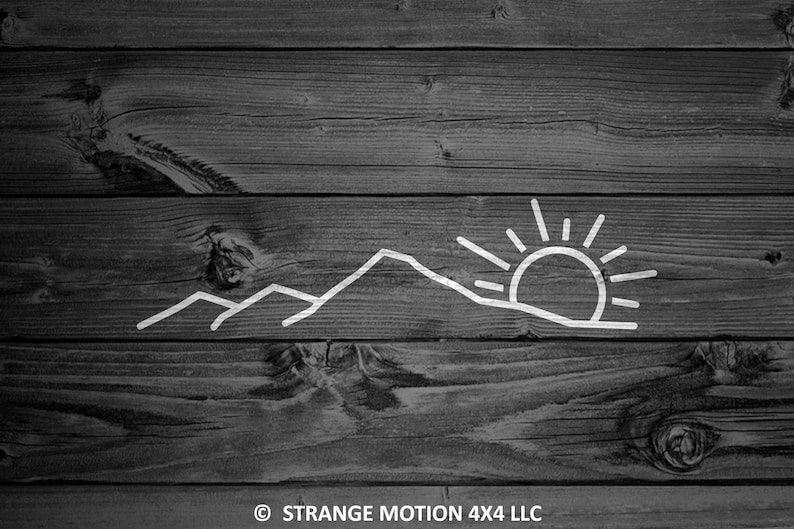 Mountain Sunset Vinyl Decal, Car Decal, Mountain Sticker, Nature Decal, Adventure Decal, Laptop Decal, Car Accessories, Sunset Decal 55 image 2