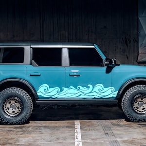Ocean Banner Vinyl Decal, Banner Decal, Ocean Decal, Coast Waves Ocean Sticker, Nature Decal, Adventure Decal, Laptop Decal, Car Decal | 270