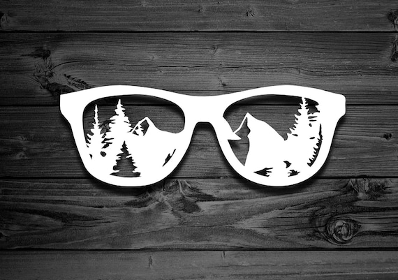 Mountain Sunglasses Decal Car Decal Mountain Decal Mountain - Etsy