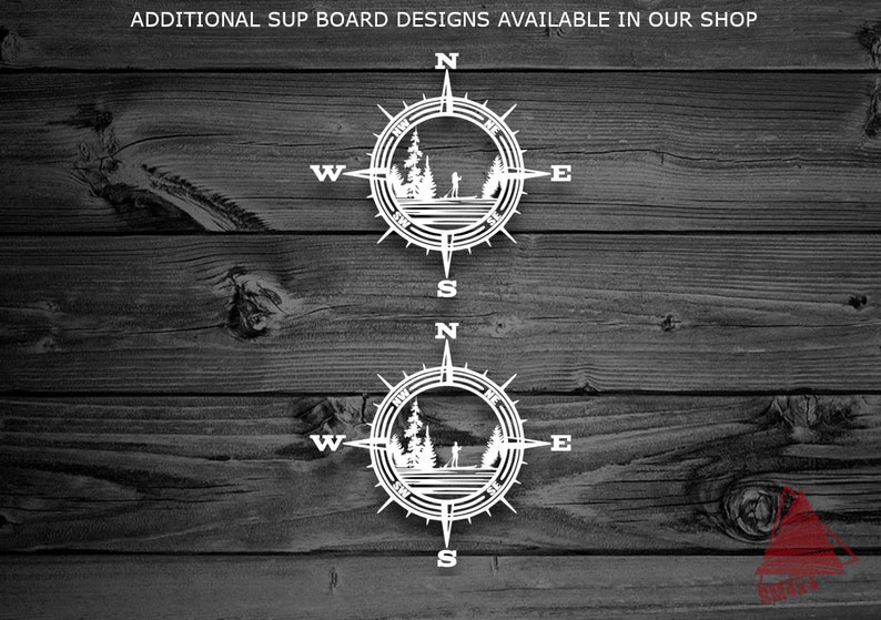 Paddleboard Compass Decal, SUP Decal, Car Decal, Outdoor Decal, Paddle Board, Mountain Decal, Laptop Decal, Adventure Decal, SUP Board 169 image 4