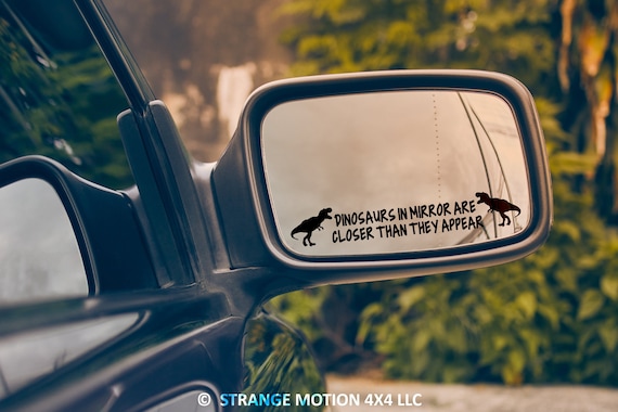 Dinosaur Car Mirror Decal Pair, Dinosaur Decals, Car Decal, Vehicle Accessories, Outdoor Decal, Outdoor Decal, Decal For Wrangler | 124P
