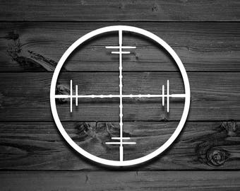 Crosshairs Decal, Car Decal, Laptop Stickers, Mountain Decal, Hunting Decal, Gun Decal, Tumbler Decal, Outdoor Decal, Adventure Decal | 155