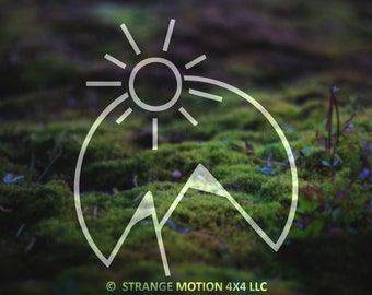 Mountain Vinyl Decal, Car Decal, Mountain Sticker, Cut Stickers, Sun Decal, Laptop Decal, Small Decal, Mother's Day Gift, Bumper Sticker | 8