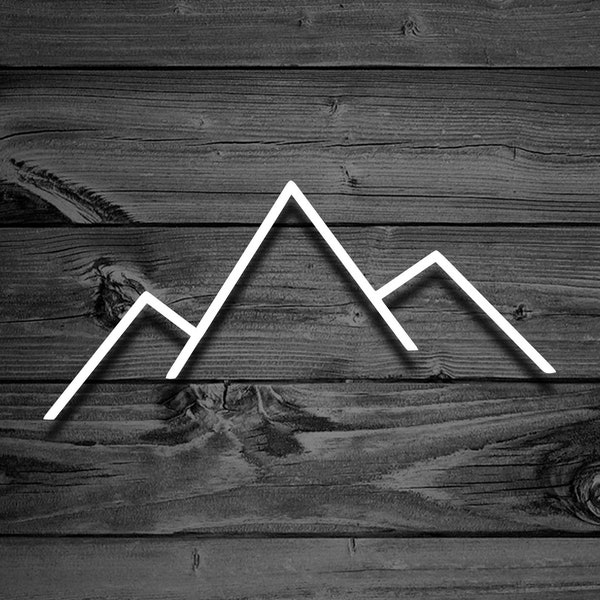 Simple Mountain Decal, Car Decal, Mountain Sticker, Outdoor Decal, Adventure Decal, Laptop Decal, Mountain Decal, Simplistic Decals | 179