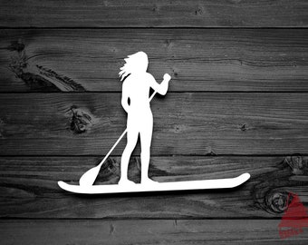Paddleboarder Decal, Paddle Board Decals, SUP Decal, Outdoor Decal, Adventure Decal, Laptop Decal, Car Decal, SUP Boarding Decals | 196