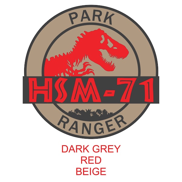 CUSTOM LISTING | Park Ranger Patches | Beige, Red, Dark Grey | 4"