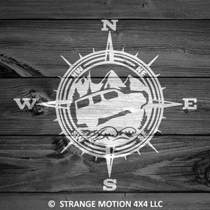 Element Vinyl Decal, Compass Decal, Mountain Decal, Car Decal, Outdoor Decal, Pacific Northwest, Laptop Decal, Vinyl Sticker, PNW Decal | 58