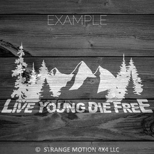 Custom Text Decal, Car Decal, Personalized Custom Decal, Your Text Here Decal, Mountain Decal, Outdoor Decal, Adventure Decal, Laptop Decal image 8