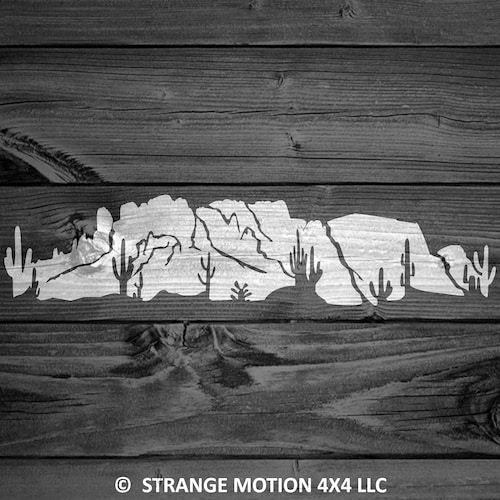 Sticker en vinyle Superstition Mountains, paysage désertique de l'Arizona, voiture, autocollant pour ordinateur portable | 1