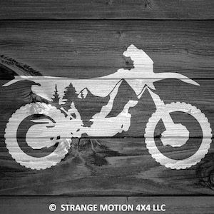 Dirt Bike Vinyl Decal, Mountain Decal, Car Decal, Motocross Decal, Supercross Decal, Dirtbike Stickers, Adventure Decal, Outdoor Decal | 114