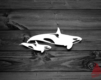 Orca Decal, Killer Whale Decal, Ocean Decal, Orca Pod Decal, Car Decal, Mom Decal, Baby Decal, Family Decal, Laptop Decals, Whales | 194