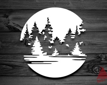 Lake Decal, Mountain Decal, Car Decal, Outdoor Decal, Pacific Northwest, Adventure Decal, Laptop Decal, Forest Decal, Camping Decals | 171