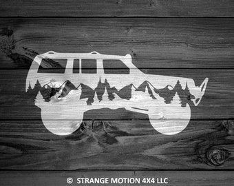 Mountain Vinyl Decal For Cherokees, Explorer Decal, Mountain Sticker, Car Decal, Outdoor Decal, Adventure Sticker, Offroad Decal, XJ | 37