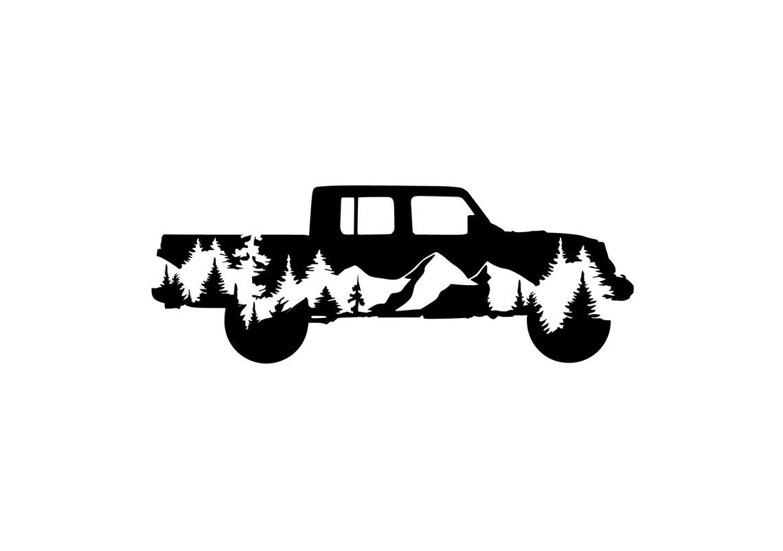 Vinyl Decal for Gladiator Car Decal Truck Stickers Mountain Etsy