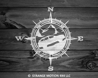 Mountain Decal For Outback, Car Decal, Compass Decal, Outback Decal, Mountain Stickers, Outdoor Decal, Adventure Sticker, Nature Decal | 73