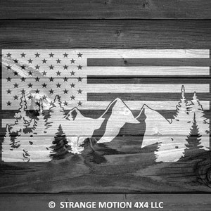 Calcomanía de vinilo con bandera de montaña, calcomanías para autos, calcomanías con banderas, accesorios para autos, calcomanías para laptop, bandera estadounidense, calcomanías para autos, calcomanías para camionetas, banderas / 27