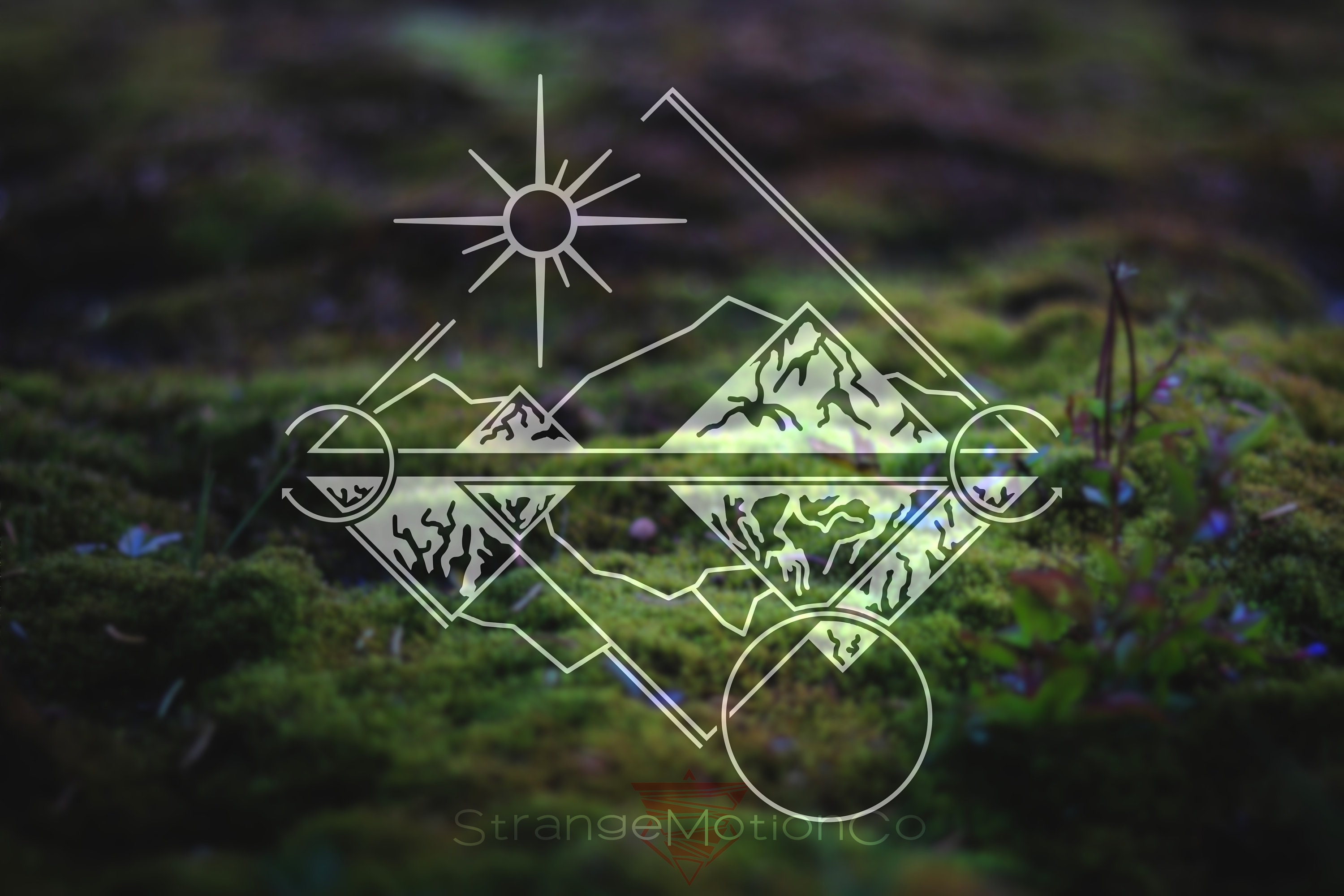 Geometric Mountains Decal, Car Decal, Mountain Decal, Mountain Car Decal, Adventure Decal, Laptop Decal, Outdoor Decal, Vinyl Decal | 262