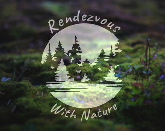 Lake Decal | Rendezvous With Nature Decal | Car Decal | Forest Decal | Mountain Decal | Laptop Decal | Outdoor Decal | Lake Sticker | 298