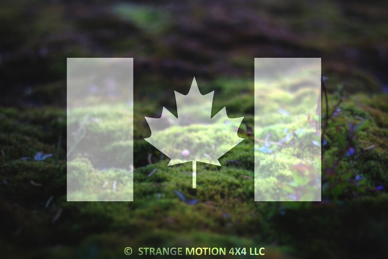 Canadian Flag Vinyl Decal Car Decals Canada Decal Flag Etsy