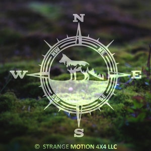 Fox Vinyl Aufkleber, Auto Aufkleber, Berg Aufkleber, Berg Aufkleber, Abenteuer Aufkleber, Aufkleber für Tassen, Kompass Aufkleber, Hund Aufkleber, Kompass Aufkleber | 68