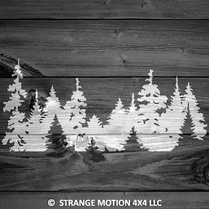 Trees Vinyl Decal, Mountain Decal, Mountain Sticker, Nature Decal, Adventure Decal, Laptop Decal, Car Decal, Forest Decal, Outdoor 121 image 3