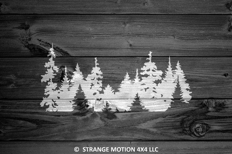 Trees Vinyl Decal, Mountain Decal, Mountain Sticker, Nature Decal, Adventure Decal, Laptop Decal, Car Decal, Forest Decal, Outdoor 121 image 3