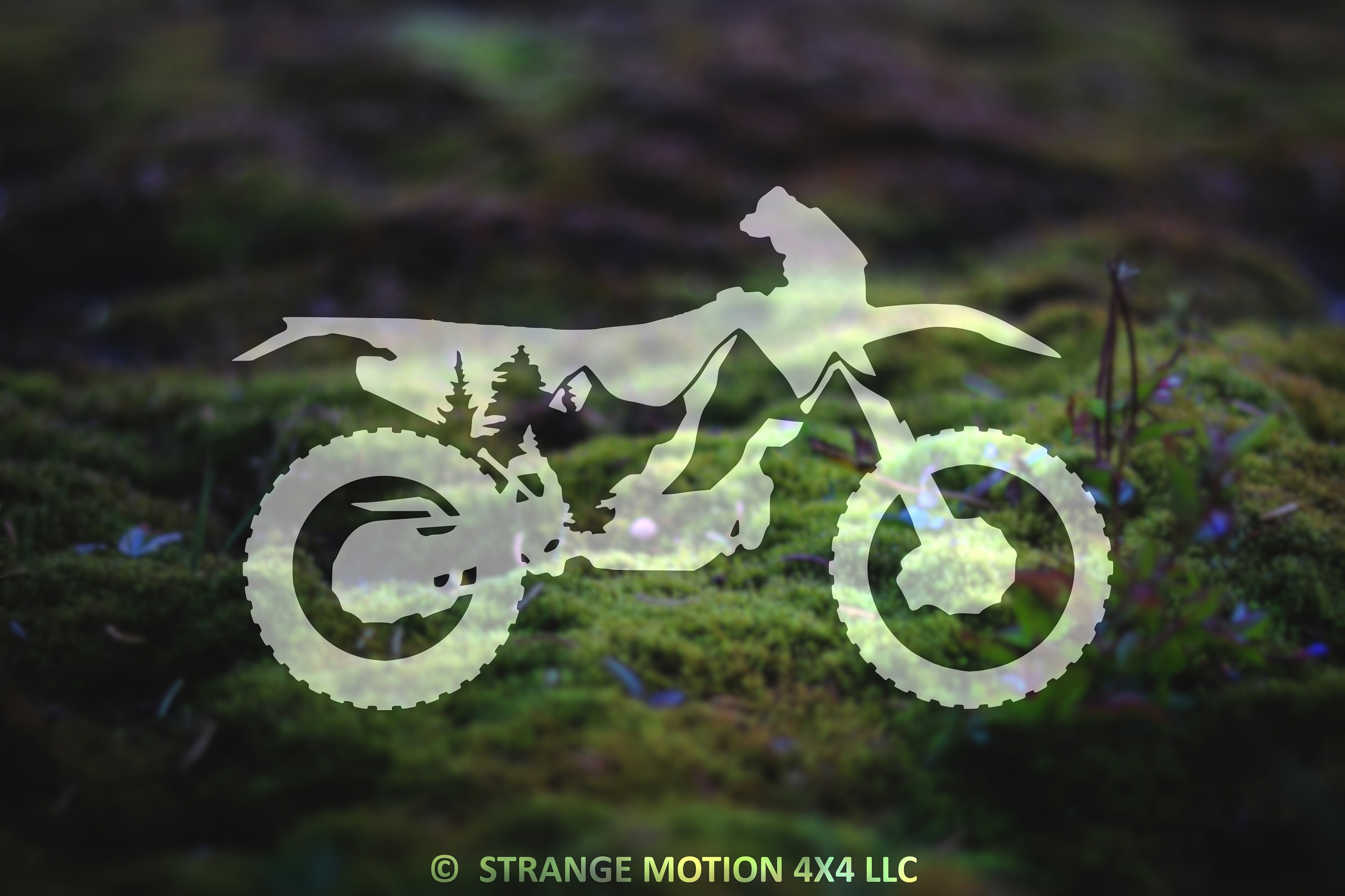 Dirt Bike Vinyl Decal Mountain Decal Car Decal Motocross Etsy