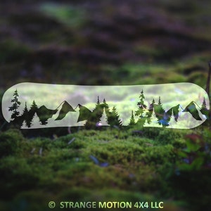 Mountain Snowboard Vinyl Decal | Waterproof Outdoor Sticker | 72